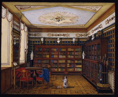 1824年のロマニフにあるヘンリックイリンスキー伯爵の図書館 作： Unbekannt