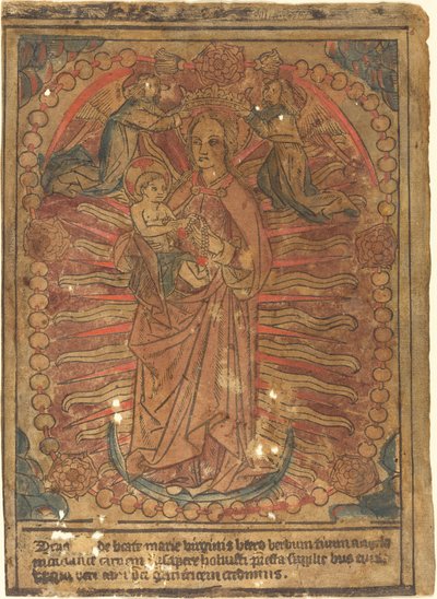 ロザリオのマドンナと子供、c。 1490年。 作： Unbekannt