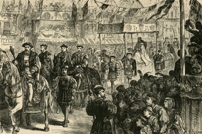 アン・ブーリンの結婚行列、1533年、1890年。 作： Unbekannt