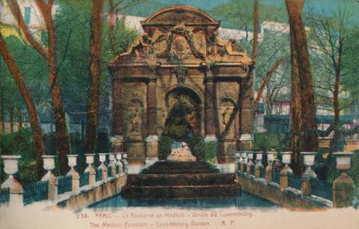 メディチ家の噴水-リュクサンブール公園、パリ、c1920 作： Unbekannt