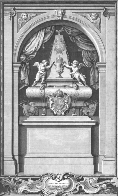 ジェームズ2世の記念碑。 1703年にパリに建てられた...、c1753 作： Unbekannt