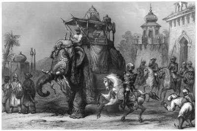 護衛付きのナナ・サヒブ、c1860 作： Unbekannt