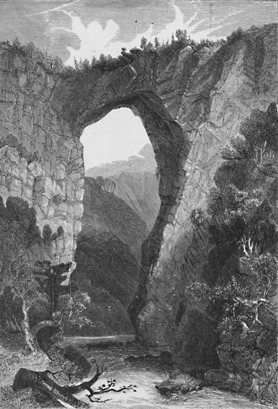 バージニア州の自然橋、1883年 作： Unbekannt