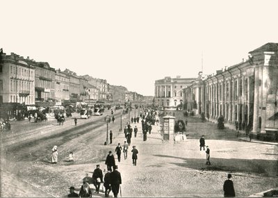 ネフスキープロスペクト、ロシア、サンクトペテルブルク、1895年。 作： Unbekannt