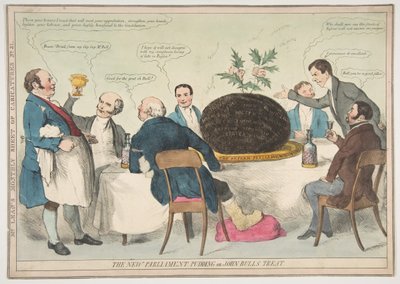 新国会議事堂プディングまたはジョンブルズトリート、ca。 1832。 作： Unbekannt