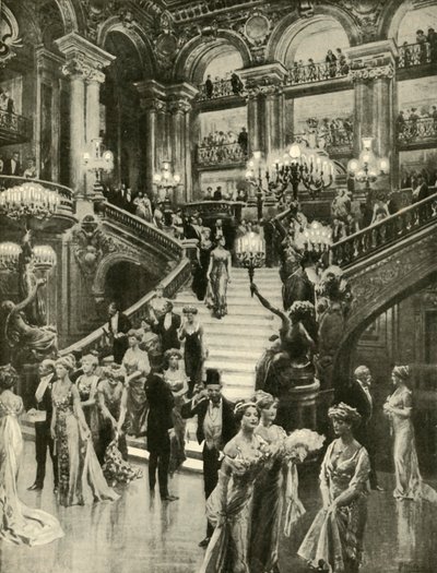 パリのオペラ、1910年。 作： Unbekannt
