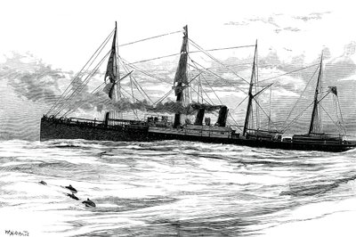 オリエント蒸気航海会社汽船オリエント、c1880 作： Unbekannt