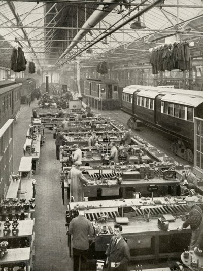 1935-36年にロンドン旅客輸送が所有する地下鉄車両のオーバーホール。 作： Unbekannt