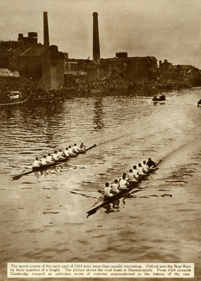 オックスフォードとケンブリッジのボートレース、ロンドン、1923年、1935年。 作： Unbekannt