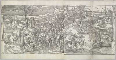 フリーズ「Ces Moeurs et fachons de faire de Turcz Customs ...」、1553年からのキャラバンの通過。 作： Unbekannt