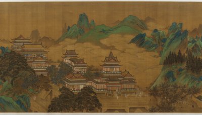 17 ～ 18 世紀の西、明または清王朝の女王の母の桃祭り。 作： Unbekannt