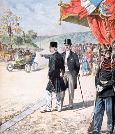 1902年のフランスのペルシャシャーモッツァファルアルディンシャーカジャール 作： Unbekannt