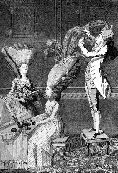 Preposterous Head Dress or The Feathered Lady、1776 作： Unbekannt