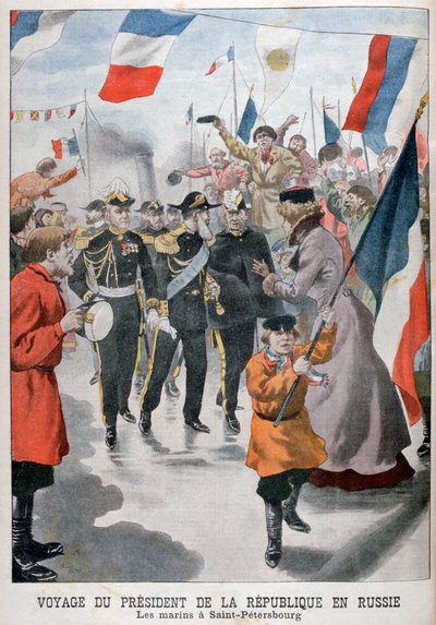 フランス共和国大統領、ロシア、サンクトペテルブルクを訪問、1902年 作： Unbekannt