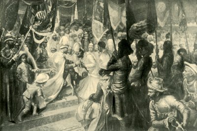 1901年、カルカッタでインドのスター勲章を授与するウェールズの王子。 作： Unbekannt