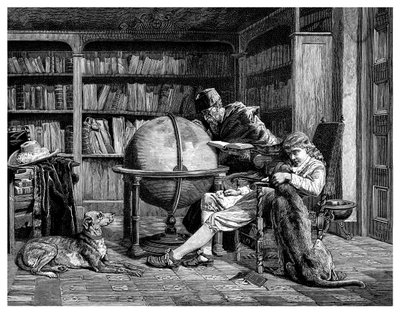 教授と彼の生徒、1882 作： Unbekannt