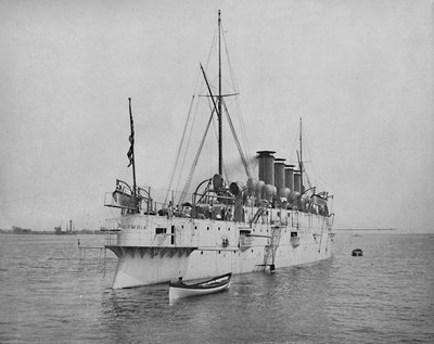 Protected Cruiser Columbia。、c1897。 作： Unbekannt