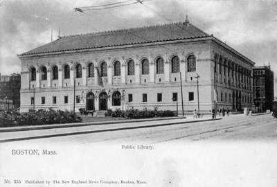 公共図書館、ボストン、マサチューセッツ、1905 作： Unbekannt