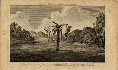 ヴォルガ川でのロシアの強盗の処罰、1778年 作： Unbekannt