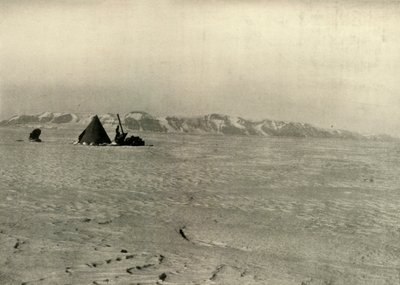 氷河を下る途中で撮影された女王アレクサンドラ山脈、c1908、1909 作： Unbekannt