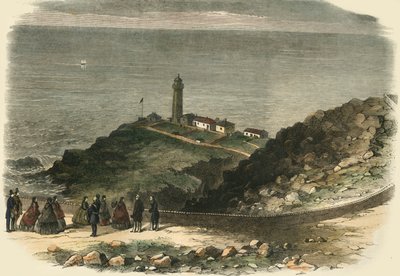 女王が南スタック灯台を訪問、Holyhead ...、1853年、1861年。 作： Unbekannt