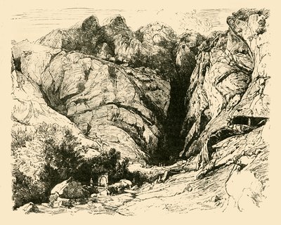 ガリアの反発のデルファイシーンの峡谷。1890年。 作： Unbekannt