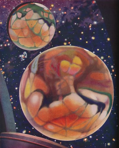 赤い惑星は現代の望遠鏡、c1935を通して勉強しました 作： Unbekannt
