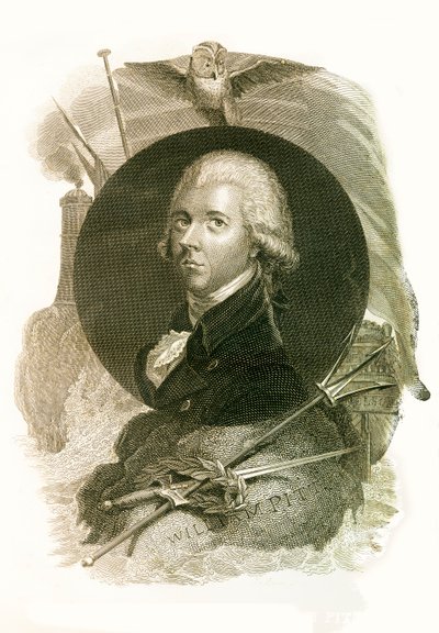 右の名誉あるウィリアム・ピット、1759-1806、1816。 作： Unbekannt