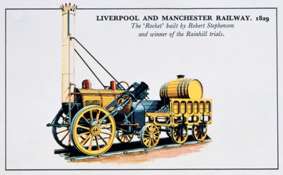 ロケット、リバプール、マンチェスター鉄道、1829年、20世紀 作： Unbekannt