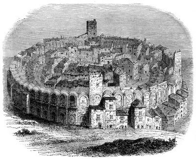 1666年にフランス、プロヴァンス、アルルのローマ時代の舞台1882-1884 作： Unbekannt
