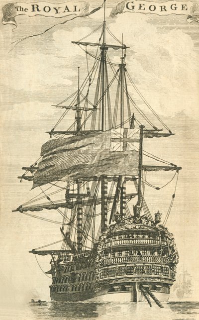 ロイヤルジョージ、1756年。 作： Unbekannt