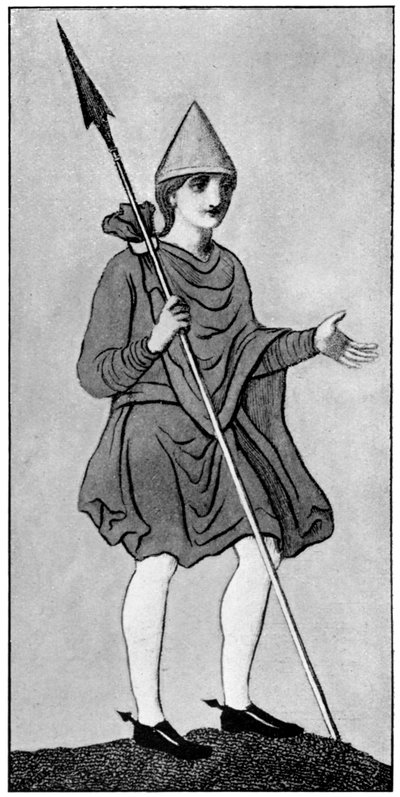 サクソンのマントル、固定方法を示す、1910 作： Unbekannt