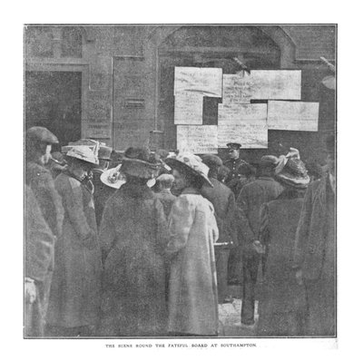 1912年4月20日、サウサンプトンでの運命委員会の舞台。 作： Unbekannt