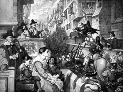 ロンドンからの列車バンドの設定...、1643年、19世紀 作： Unbekannt
