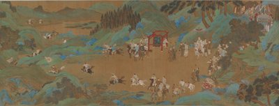 上林公園: インペリアル ハント、明または清王朝、17 世紀。 作： Unbekannt