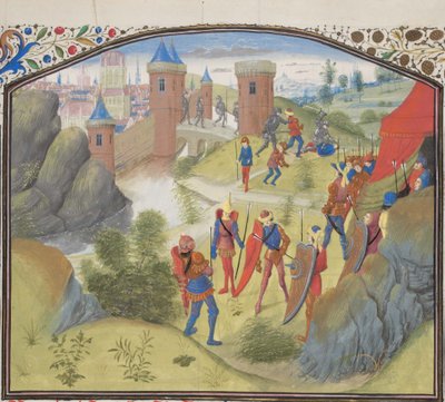 アンティオキアの包囲。ティリアのウィリアム作「ヒストリアのミニチュア」、1460年代 作： Unbekannt