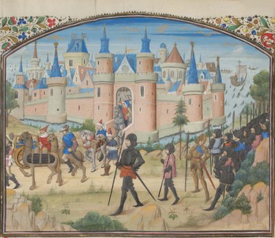 タイヤの包囲、1124年。ウィリアムオブタイヤによるヒストリアのミニチュア1460年代 作： Unbekannt