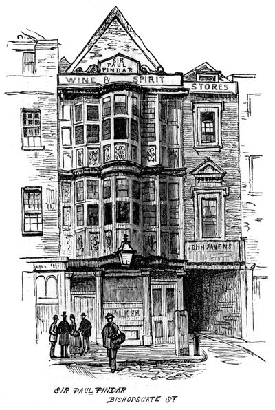 サーポールピンダーのパブリックハウス、ビショップスゲートストリート、ロンドン、1887 作： Unbekannt