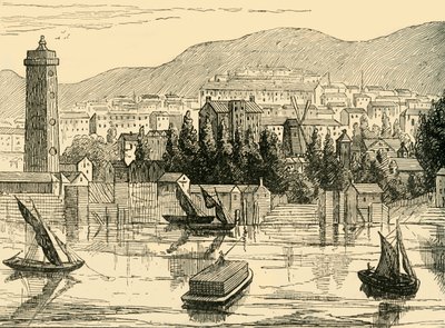 テムズ川の南側、アデルフィテラス、1770年、c1878から撮影。 作： Unbekannt