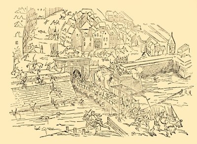 スペイン人はオランダ人との長い闘争でアントワープを占領しました、1576、c1930。 作： Unbekannt