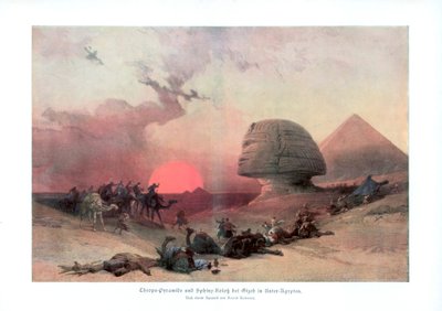 ギザのスフィンクス、エジプト、1840年代、1900 作： Unbekannt