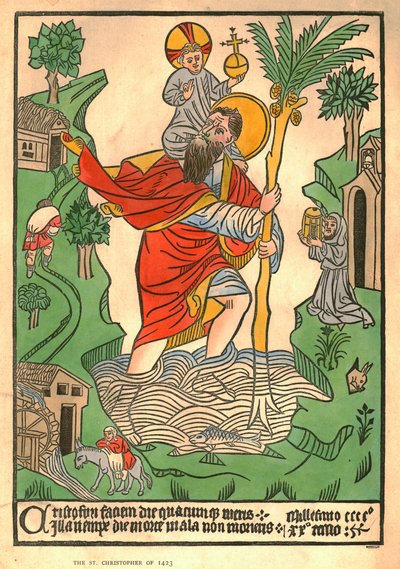 1423年のセントクリストファー。 作： Unbekannt