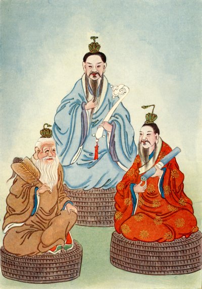 「道教のトライアド」、1922 年。 作： Unbekannt