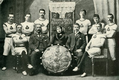 NPRSチャレンジシールドの優勝者、1902年、アバディーン体操選手のチーム。 作： Unbekannt