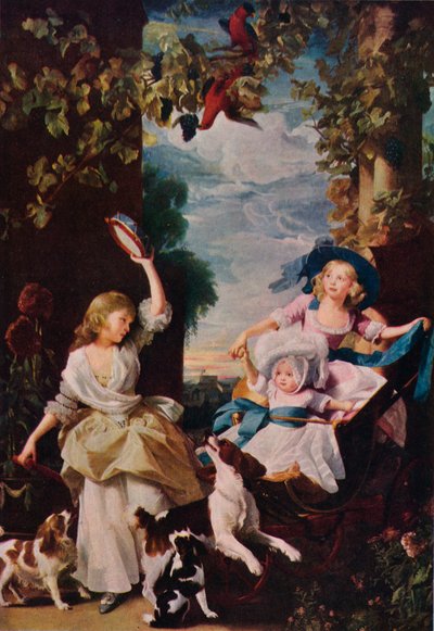 ジョージIIIの3人の末娘、1785年、1937年 作： Unbekannt