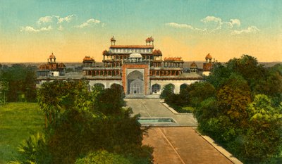 アクバルの墓、グレートエイリアスシカンドラ、アグラ、c1910。 作： Unbekannt