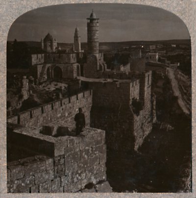 ダビデの塔。城塞の最も古い部分、c1900 作： Unbekannt