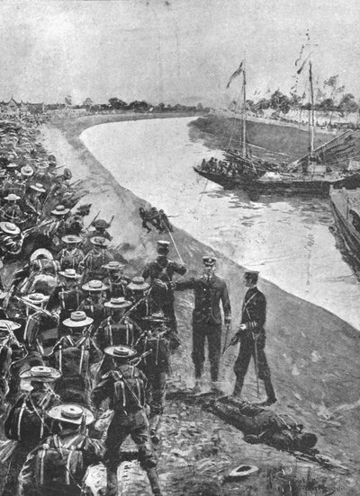 中国でのトラブル、1900年から1901年：ティエンツィンへ向かう途中のブルージャック、1901年。 作： Unbekannt