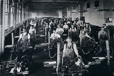 アメリカ政府の印刷局は、1916年に126台の鋳造機も運営しています。 作： Unbekannt