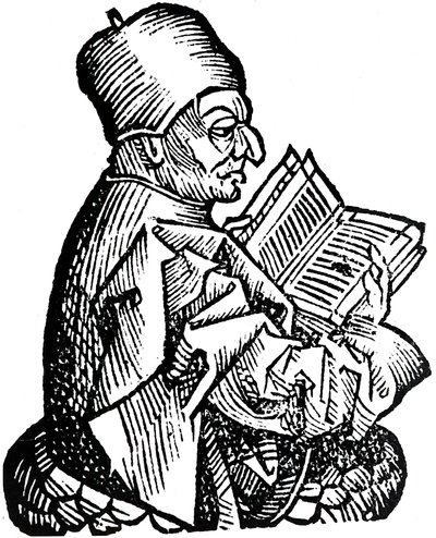 The Venerable Bede c673-735、アングロサクソンの神学者、学者および歴史家、1493 作： Unbekannt